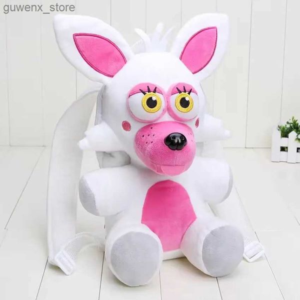 Sırt çantaları 1pc 33cm fazbear peluş çantası Chicago fazbear freddy bonnie mangle foxy sırt çantası kepçesi dolgu çocuk oyuncak okul çantası y240411y240417ka3z