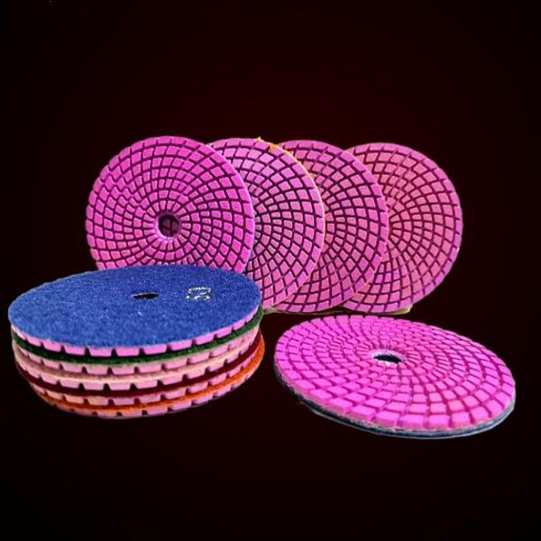 10pcs 4 Zoll Diamant Polishing Pads Set 100 mm Betonnasses Schleifpolster für Marmorquarz Stein Betonfliesenscheibenscheibenräder