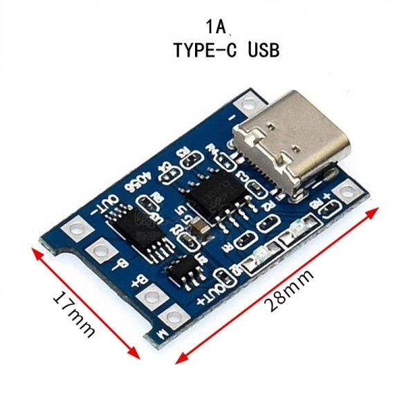 2024 1PCS 5V 1A MICRO USB 18650 TYPE-C Зарядная плата зарядки зарядного устройства для зарядки.