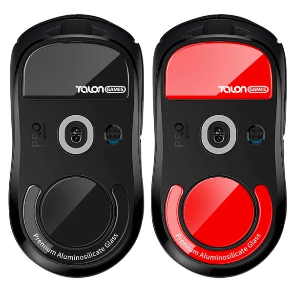 Acessórios 1pack talongames de vidro patins deslizam pés de pés giride adesivo de pés de mouse para g pro x superllight viper v2 pro bordas curvadas arredondadas