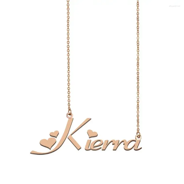 Anhänger Halskette Kierra Name Halskette Gewohnheit für Frauen Mädchen Edelstahl Schmuck Freunde Geburtstag Hochzeit Weihnachtsmutter Days Geschenk