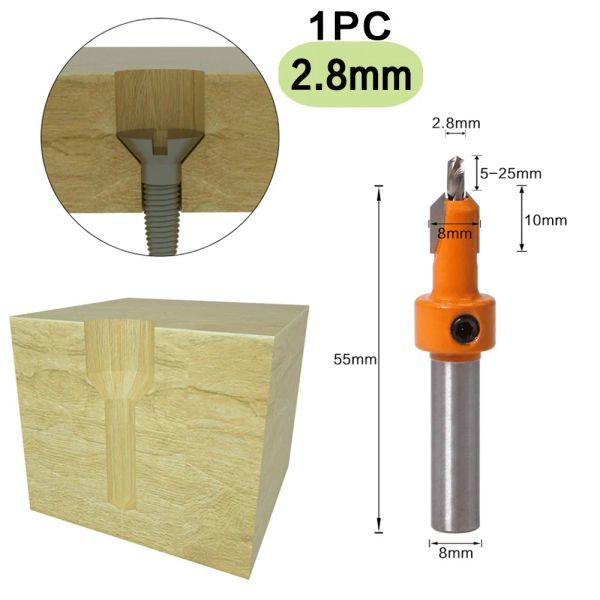 Stonego 1pc/5pcs Holzbearbeitungsbohrer Bohrer für Holz und Aluminium - Erzeugt Countersink Löcher und Bohrer für Schrauben