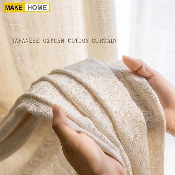Tende in cotone tende e tende in tulle in tessuto di lino per camera da letto cucina cucina giappone decorazione a trasparente vele vele tende