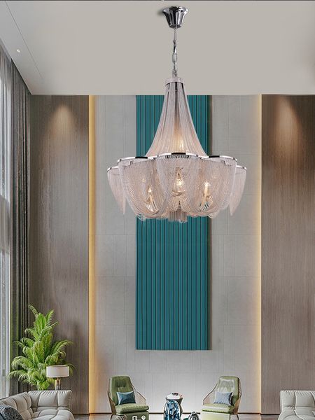 Novo tipo de lustre de borla, pingente de jantar moderno da sala de jantar lustre para iluminação LED interna da sala de estar