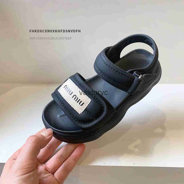 Sandals Letter Sapatos Childrens Shoes Summer 2024 3-6-12 meninos de idade Roman Beach Girls Big Kids H240411