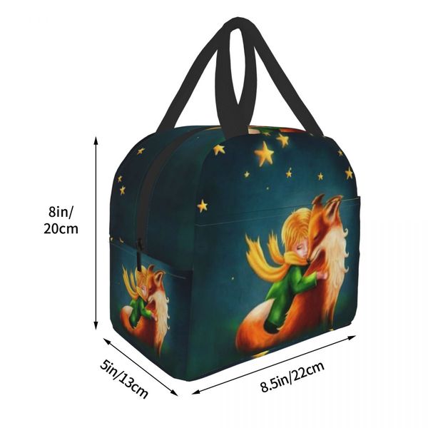 The Little Prince Fairy Tale Lunchbag Männer Frauen kühlere thermische isolierte Lunchbox für Kinder Schule TOTE Picknick -Aufbewahrungstasche