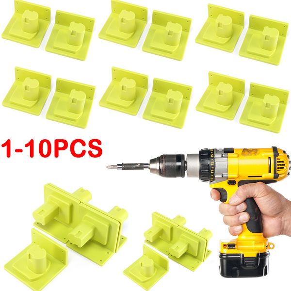 2/5pcs Base Base Base Ferramenta leve de armazenamento Suporte de montagem Eco-amigável ABS Fácil Instalação Para Ryobi Holder 18V Adaptador de bateria