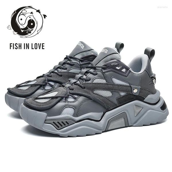 Fitness Shoes Fish in LovePlus size Women Platform Street Sneakers 2024 Весенние дышащие женские женские дрессировщики обувь GY84