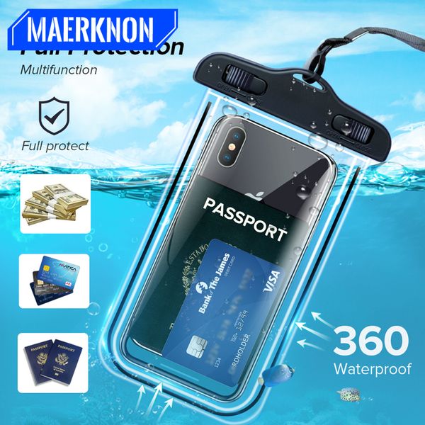 Universelle IP68 Water of Water of Phone Case Schwimmwasser -Proof -Taschen Telefonabdeckung für iPhone 14 13 12 Pro Max Xiaomi 13 Samsung Huawei