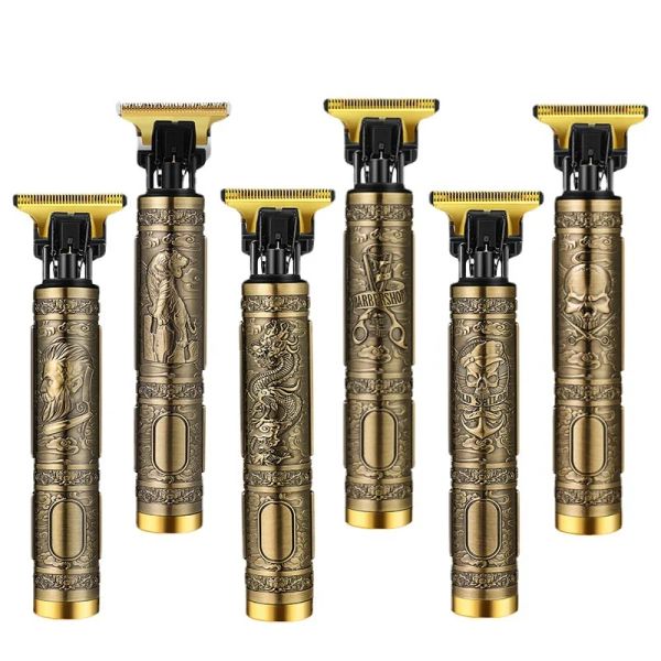 Swavers Weasti Erkekler Vintage Bronz Saç Kesme Makinesi Erkekler İçin Elektrikli Tıraş Alınan Clipper Professional Berber Tıraş Razor KEMEI