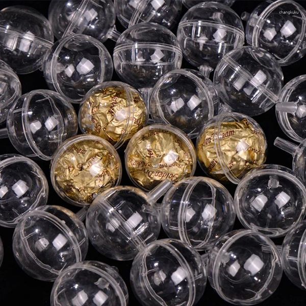 Embrulho de presente 50pcs Clear Chocolate Box Trufflel Flower Flower Candy Bouquet Ball Titular Case do Dia dos Namorados