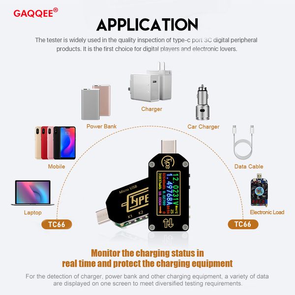 TC66/TC66C PD Trigger Trigger Voltmeter Ammeter Rd USB-C Type-C 2-пути.