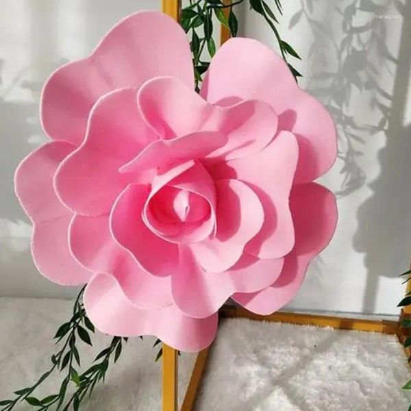 Flores decorativas de espuma grande rosa rosa artificial parede pendurada para decoração de casamento backgrndo DIY Home School