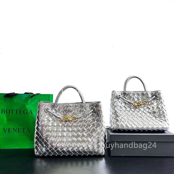 High Lady Andiamo Totes Bottgas Bag tragbare Venetas Klassische Taschen Design Neue Schulter Spring Metallschnalle gewebte Tasche Kapazität Single Frauen Handtasche eekx