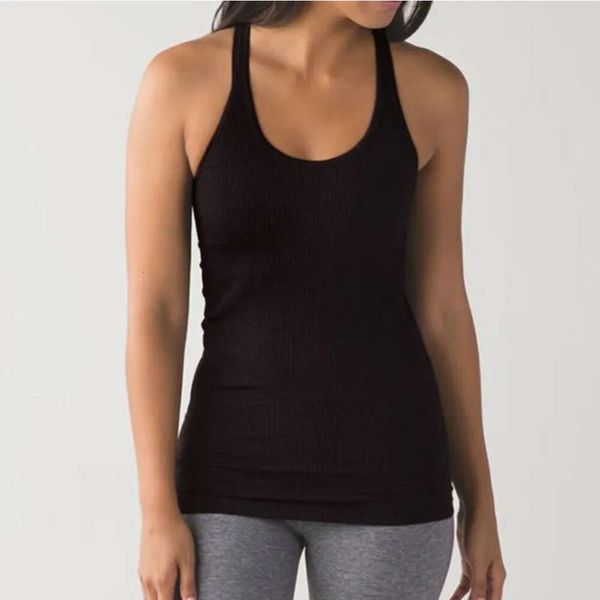 2024 Lululemeni Tank Top Sport BH für Frauen Langlange Yoga Running Workout Athletic Camisole Gym ärmellose T-Shirts GN668