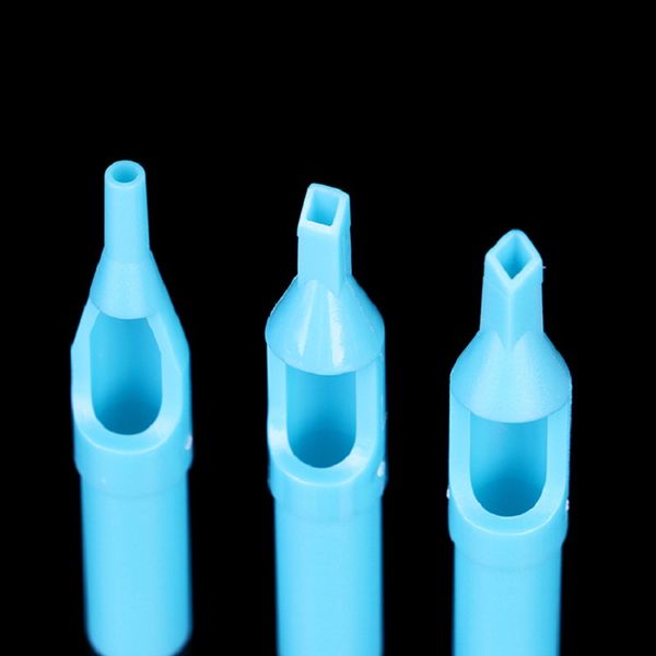 10pcs Tattoo Tattoo Tattoo Tattoo Blue Machine Tip Kit de agulha Plastic Tattoo Tube Copo Body Art Supplies