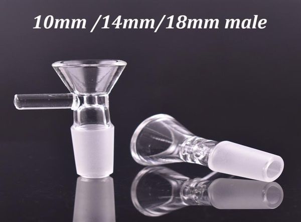 10 mm 14 mm 18 mm männliche weibliche dicke Schüssel Stück für Glas Bong Objekttrichter Richterschalen Rohre Raucherschalen