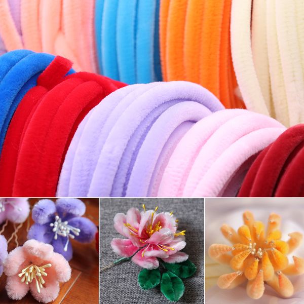 Samt Drehdraht für DIY Blumenhandwerk Ornament Haarnadelschmuck Making Accessoires handgefertigtes Handwerk Filzstreifen DIY Kleidung