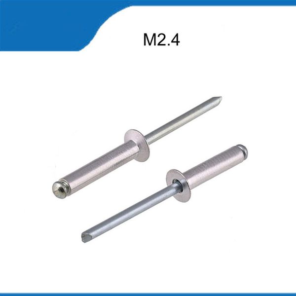 M2.4 100pcs/лот высокий качество Countersunck Head Head Aluminum Brivet Core Core потягивает заклепки для перерыва гвоздь с полированным