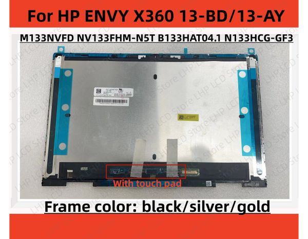 Bildschirm für HP Envy x360 13ay LCD LED -Touchsbildschirm Ersatz (Laptop -Bildschirm -Berührungsbaugruppe) P/N L94494001