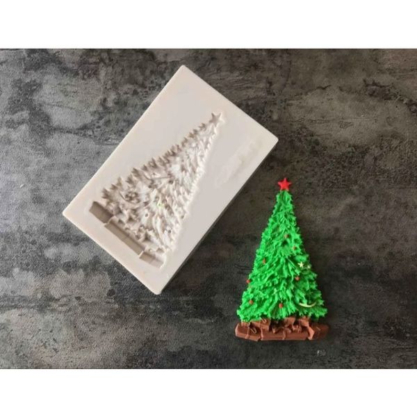 Große Weihnachtsbaumform Silikonform für DIY -Epoxidharz -Weihnachtserie -Kuchen Backdekoration