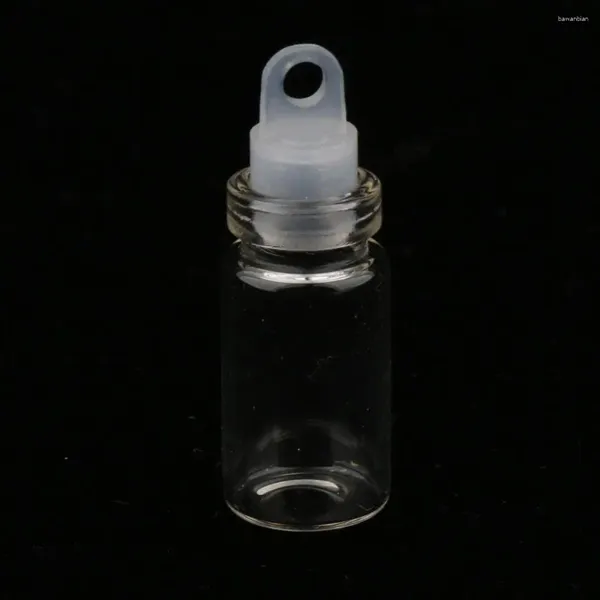 Garrafas de armazenamento 30 peças mini frascos de vidro transparente decoração de pendente diy desejando garrafa de sorte - 1/2ml
