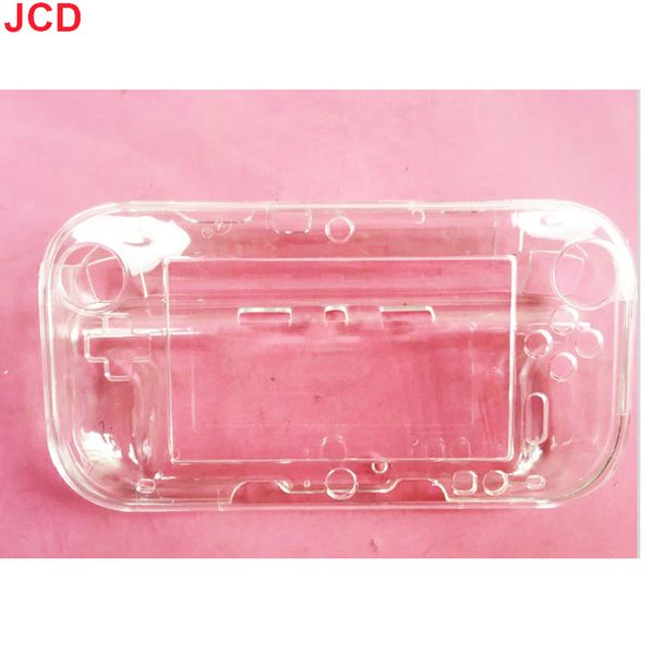 JCD 1pcs per Wii U GamePad Protective Clear Crystal Crouch Copertura della pelle Skin Guscio compatibile per Wiiu PC Case Game Accessori