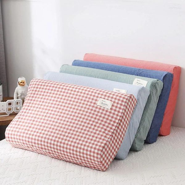 Cuscino da 1 pcs cuscino di colore solido camera da letto a strisce dormiente in memory foam cuscini in lattice case 50 30/60 40/44 27 cm Copertina per bambini adulti