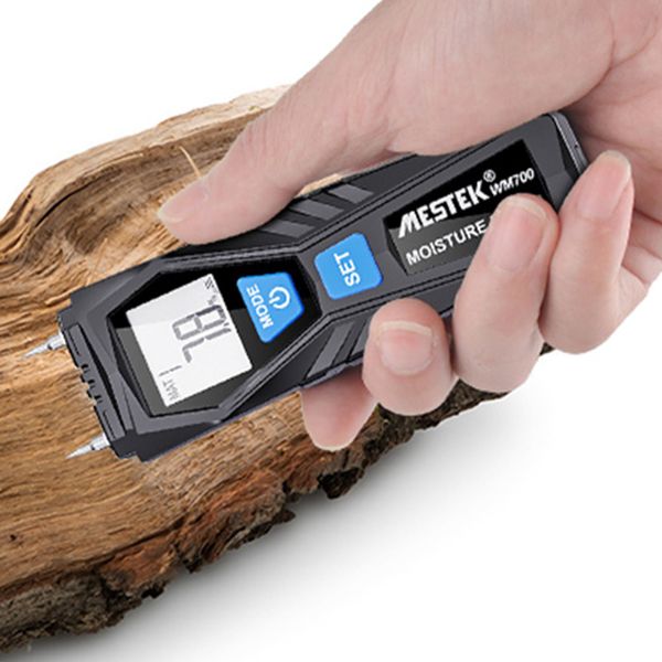 Dois pinos Medidor de umidade para Wood Digital Timber Detector portátil Testador de umidade portátil Hygrômetro de parede Testador de umidade de madeira