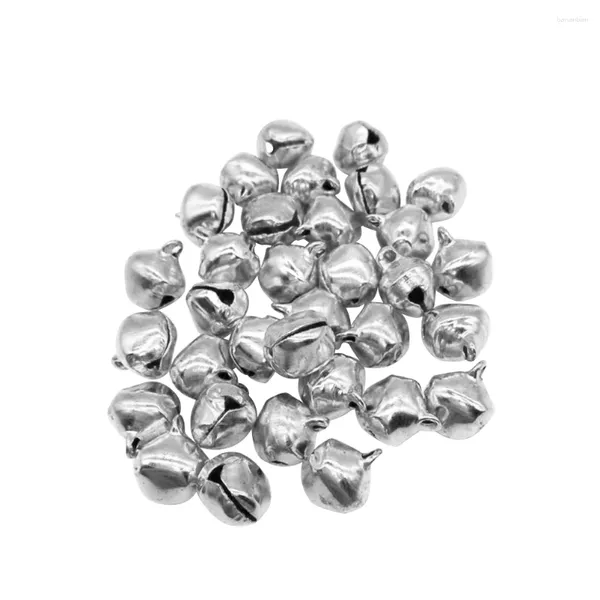 Partyversorgungen 12mm Jingle Kleine Glocken Weihnachten Weihnachten Hochzeit Dekoration Perlen Schmuck Erkenntnisse Charms (Silber)