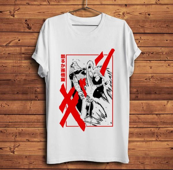 MEN039S Tshirts Dragon Dbz Gohan Fight Cell Смешная аниме -футболка мужчина белая повседневная футболка Homme Japan Manga Unisex Streetwear T1010953