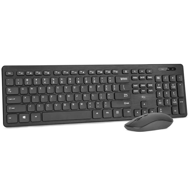 Combos de teclado sem fio e mouse combo RII Standard Office Teclado e mouse para Windows/Android TV Box/Raspberry Pi/PC/Laptop/Ps3/4