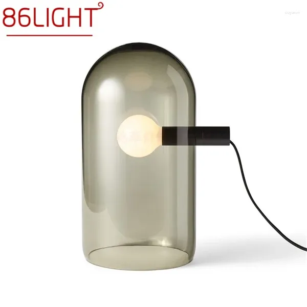 Tischlampen 86light postmoderne Lampe LED Einfaches Nachtglas Vintage Schreibtisch Licht für Wohnzimmer Schlafzimmer Dekoration