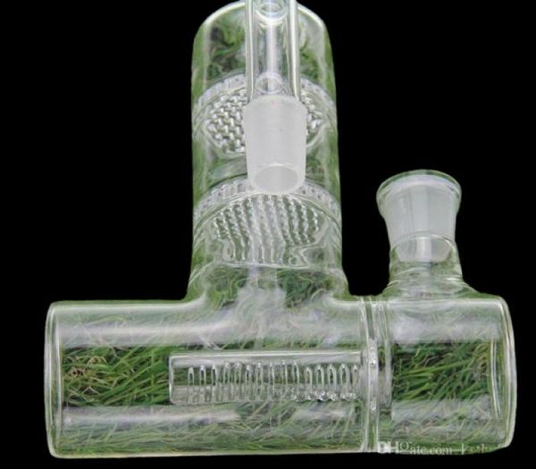 Glasaschefänger für Glass Bong Water Pipes Großgrößen Rückgewinnung Aschokatcher Lacunaris Inline zwei Waben -Aschokatcher in 18 mm oder 14m8054969