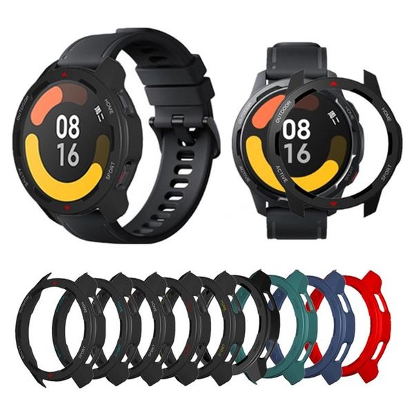 Fall für Xiaomi Mi Watch S1 Active Shell Protector Cover Schutzbandgurt Armband PC Hartes Case Soft SmartWatch Protektor