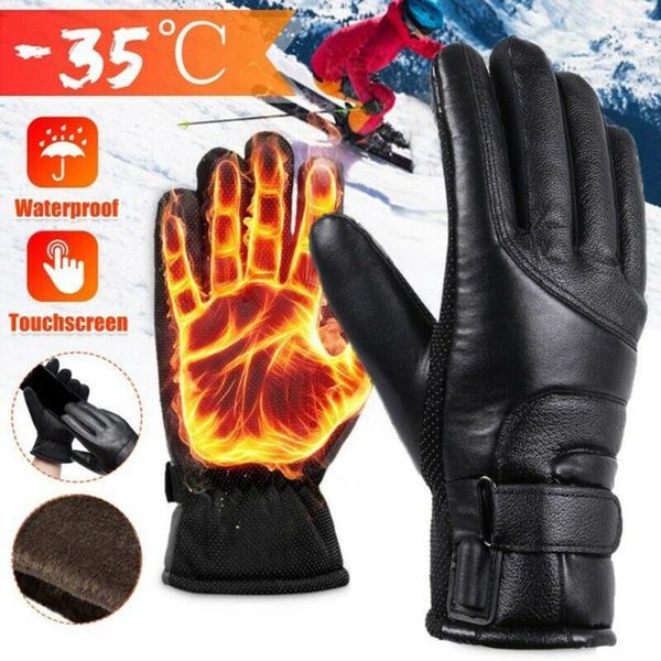 Radsporthandschuhe 3 Getriebe Elektrisch erhitzte 10000 mAh USB wiederaufladbare Heizung Winter Warmhandschuh Motorradfischerei