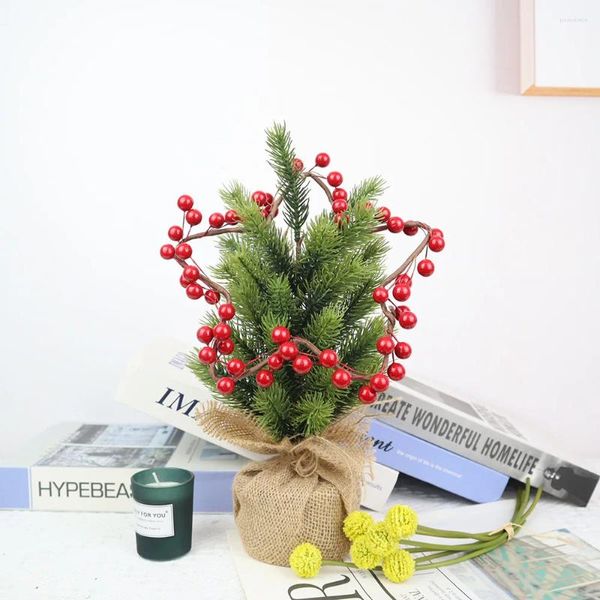 Dekorative Blumen künstlicher Mini Weihnachtsbaum El Home Desktop Fensterbänke Dekoration Einkaufszentrum Display