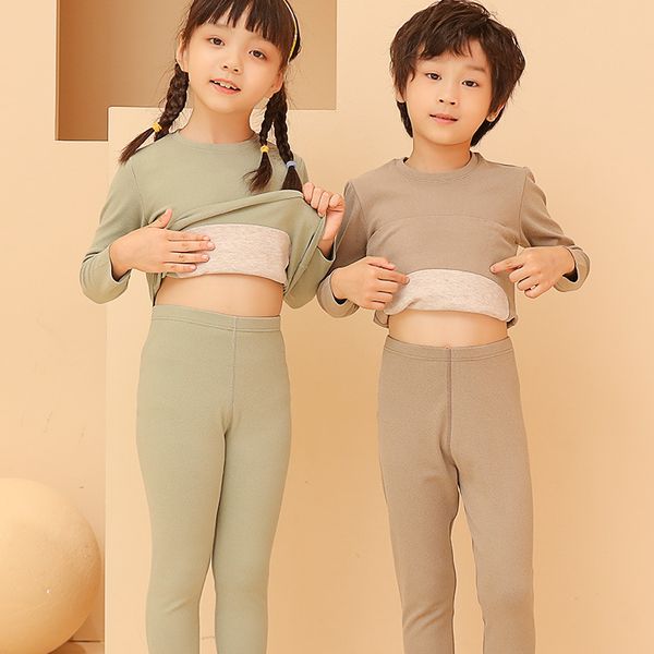 Nuovi biancheria da biancheria termica per bambini lunghi Johns set biancheria intima per ragazzi homewear autunno inverno Soild bambini vestiti a due pezzi