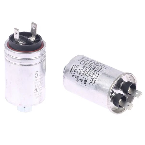 MKP3UF4UF5UF 450VAC Lavadora de arruela parte do alumínio Capacitor de inserção dupla para o motor da bomba de água do compressor de ar