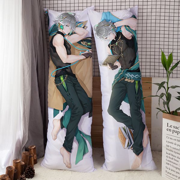 Anime -Spiel Genshin Impact Dakimakura Alhaitham Arataki Itto Nahida Wanderer Dehya Kissenbezug umarmt Körperkissen Abdeckung