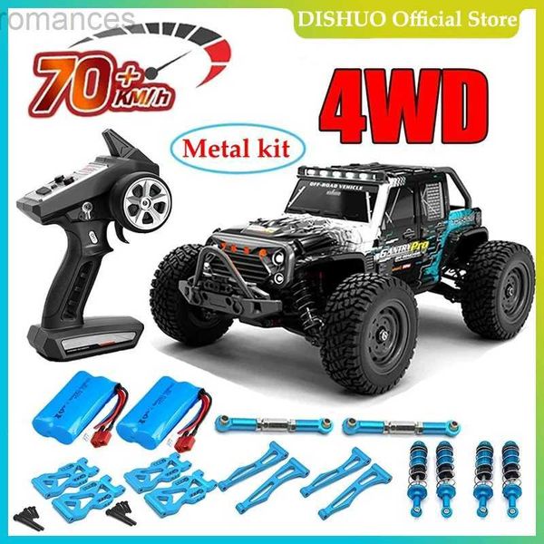 Elektrik/RC Araç 16103Pro 1 16 4WD RC LED 2.4G uzaktan kumanda araçları 70km/s yüksek hızlı sürüklenme canavar kamyonu çocuklar için wltoys 144001 oyuncaklar 240412