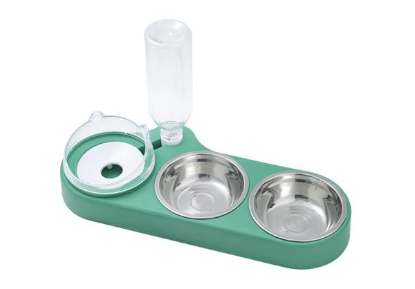 Pet Cat Peorder Bowl Автоматическая кормушная дозатор домашний корм для собак Fount Fountain Fountain Double Bowling выпивать поднятые Standdish Mowls для кошек