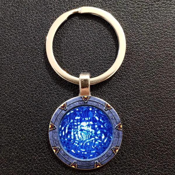 TV -Drama Stargate Portal Atlantis Schlüsselkette Kunstfoto Glas Dome Schlüsselbeutel Hot Key Ring für Freunden Schmuckgeschenke