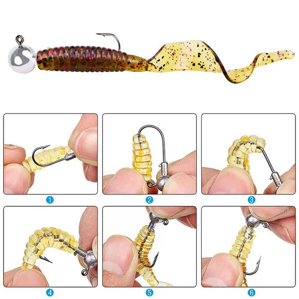 12pcs grub worm sal de cauda longa cheiro de silicone macio/artificial/falsa isca bass carpa shad jig wobblers tackle/isclebrat de pesca