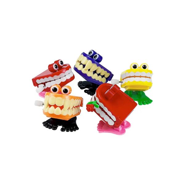 50/100pcs Shape de dente relógio brinquedo mini engraçado fofo as crianças pular dentes de dentes relógio
