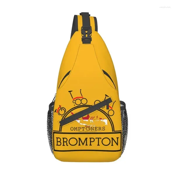 Backpack Fashion Bromptons Bike Sling Bag para homens de viagem Crossbody ombro Daypack