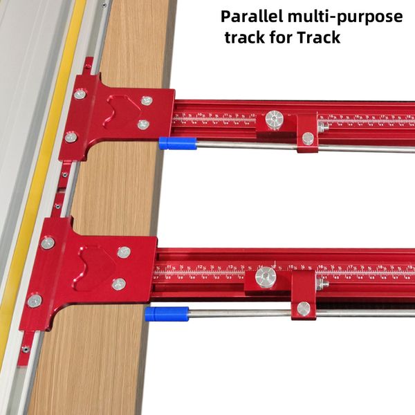 Sistema di guida parallela in lega in lega di alluminio per tagli ripetibili per morsetto di binari della sega da pista adatto agli strumenti di lavorazione del legno Upgrade Hook