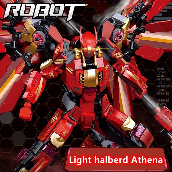 Sluban Building Building Toys Robot Alpha B1152 Light Halberd Athena 511pcs Bricks Armor Mechanical Armor CompatBile con marchi leader