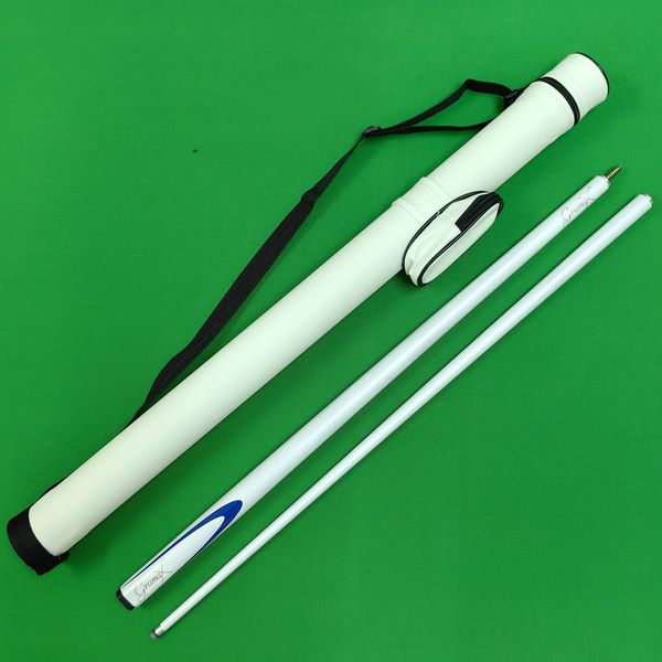 1/2-pc-Weißfarbe Billard Cue-Hülle mit Carbon Pool Cue Stick Kit Geschenk 240407