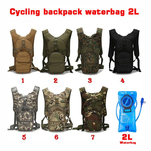 Outdoor -Radsportwasserbag Kits 2 l Fahrrad Reitwasser Blasen -Rucksack Doppel Schulter -Rucksack -Fahrradbag Feuchter Rucksack Set